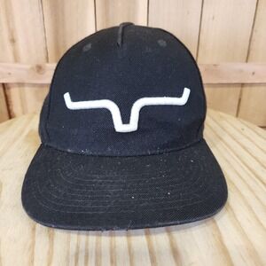 Kimes Ranch Hat Cap Snap Back Black Longhorn Logo Mens One Size Western